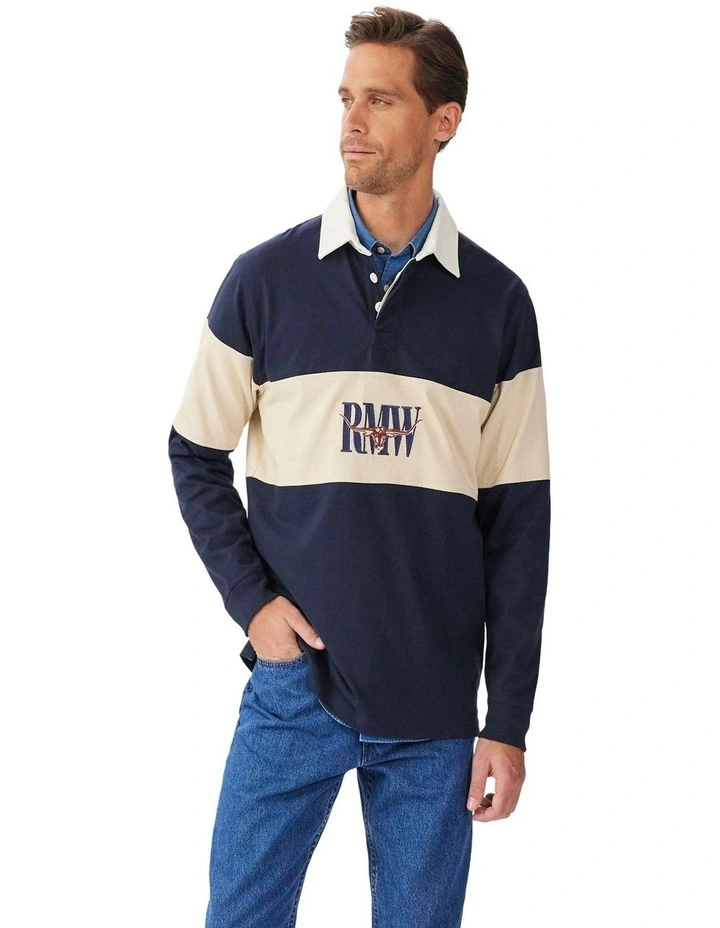 Heritage Panel Rugby in Navy Sand image 1