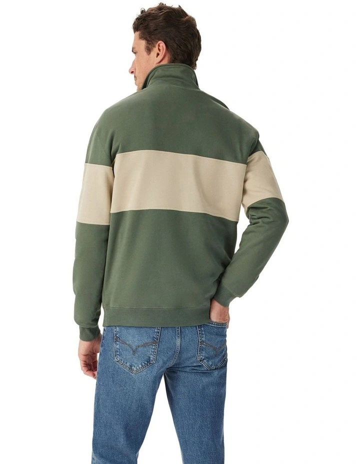 Heritage 1/4 Zip Sweatshirt in Spruce Green image 2
