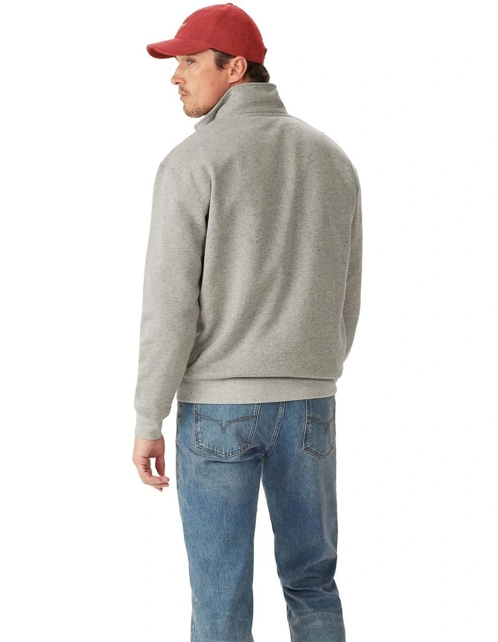 Mulyungarie 1/4 Zip Sweatshirt in Grey Marle image 2