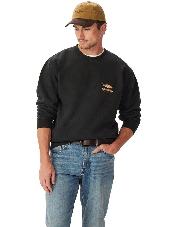 Percy Crew Neck Sweatshirt in Black image 1