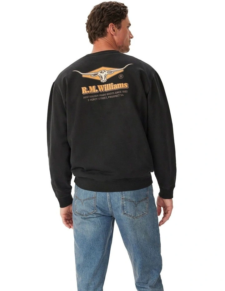 Percy Crew Neck Sweatshirt in Black image 2