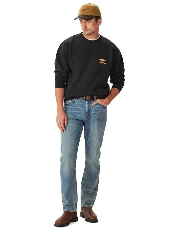 Percy Crew Neck Sweatshirt in Black image 3