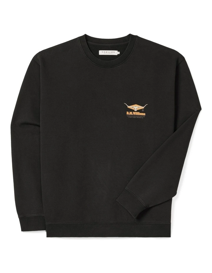 Percy Crew Neck Sweatshirt in Black image 4