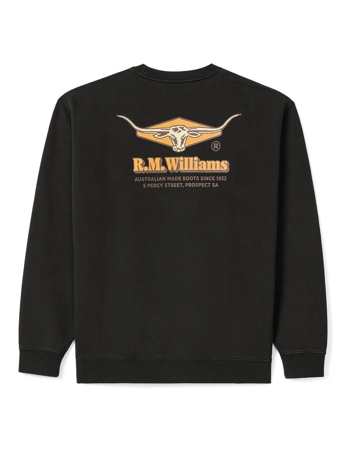 Percy Crew Neck Sweatshirt in Black image 5