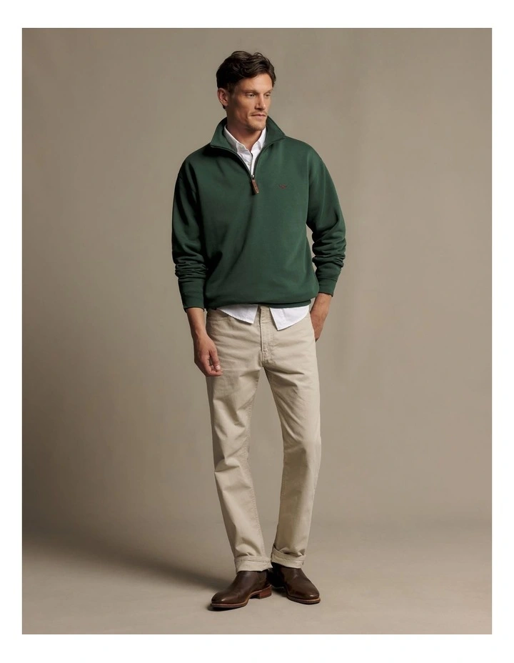 Mulyungarie Quarter Zip Sweatshirt in Pine image 1