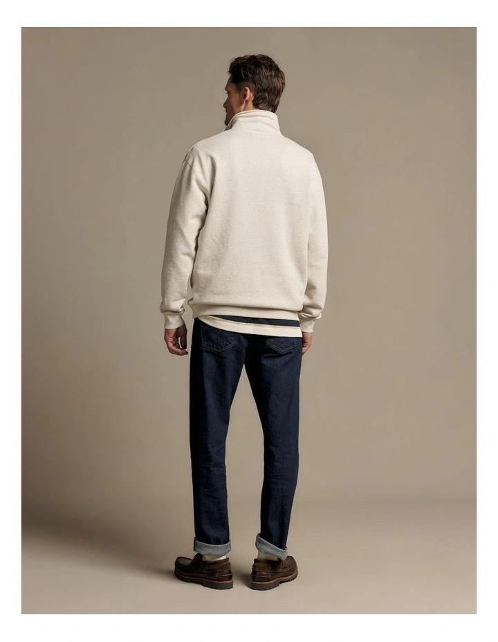 Mulyungarie Quarter Zip Sweat Top in Ecru Marle image 2