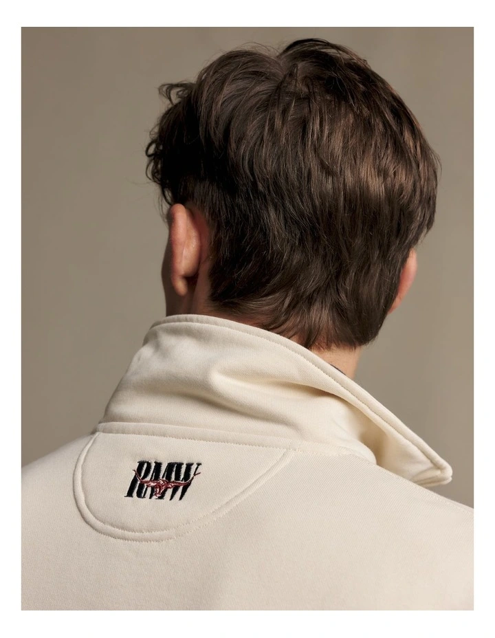 Classic RMW Quarter Zip Ecru image 3
