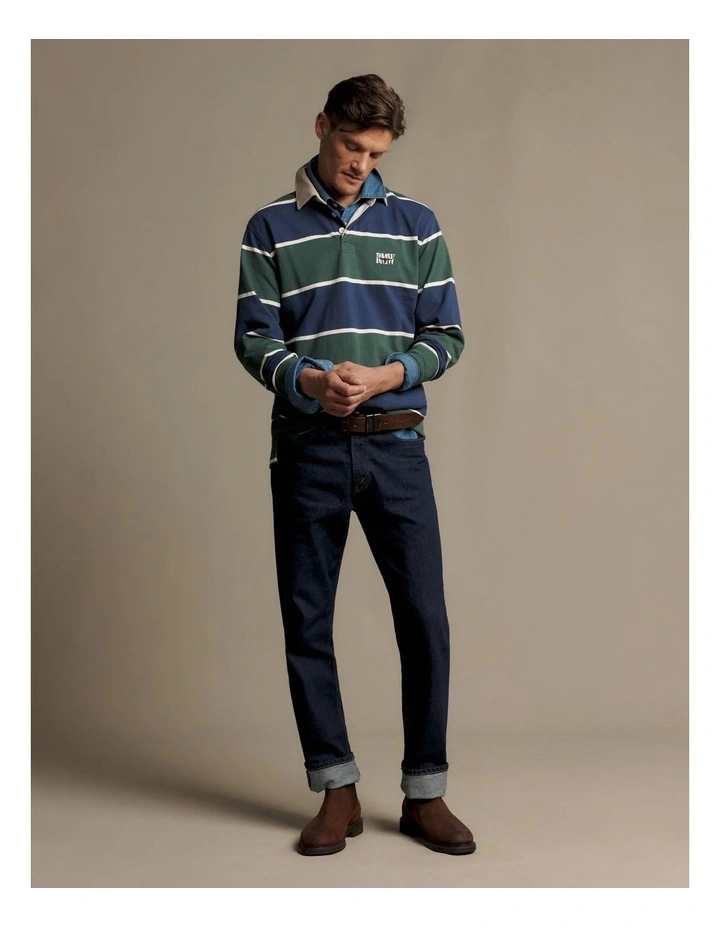 Balmain Stripe Rugby Pine/Blue image 1