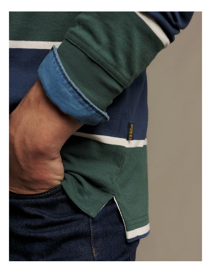 Balmain Stripe Rugby Pine/Blue image 3