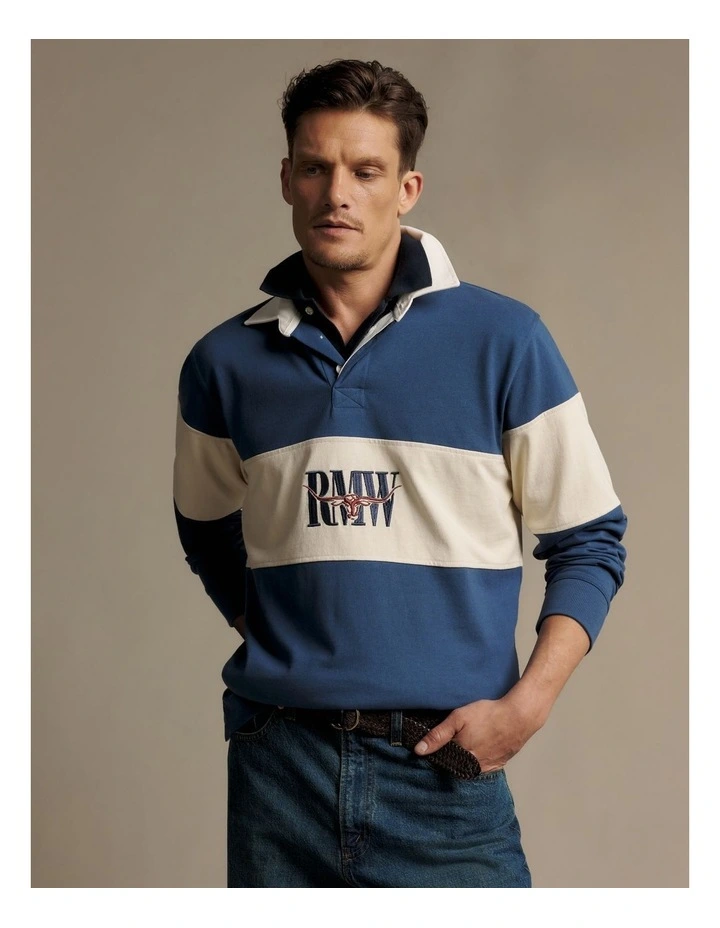 Heritage Panel Rugby Mid Blue image 3