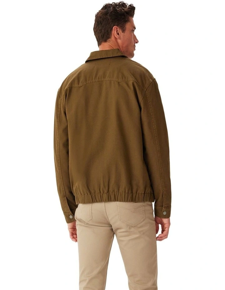 Oxley Canvas Harrington Jacket Clay MYER