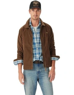 Munro Cord Harrington Jacket in Caramel