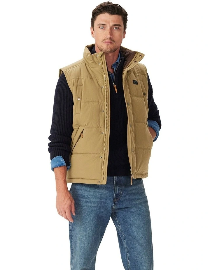 Kalkite Padded Vest in Tan image 1