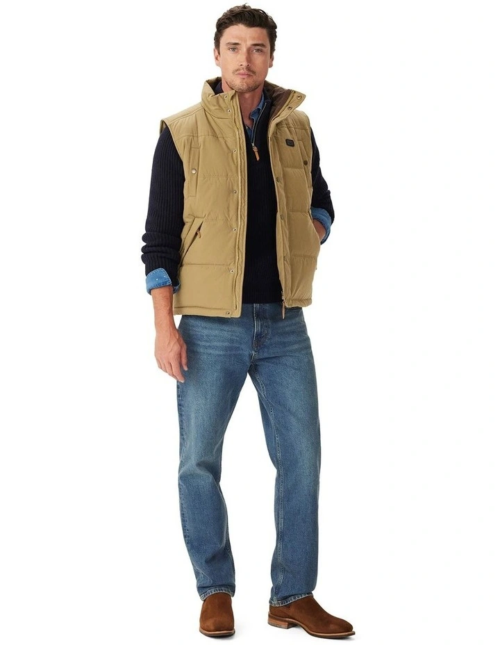 Kalkite Padded Vest in Tan image 3