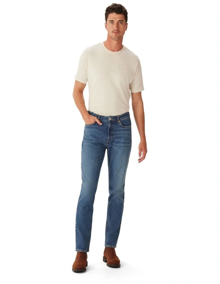 Loxton Slim Tapered Denim Jeans in Vintage Indigo image 3