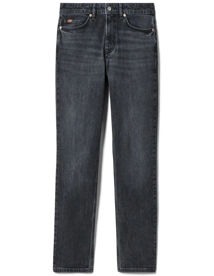 Loxton Slim Tapered Denim Jeans in Vintage Black image 4