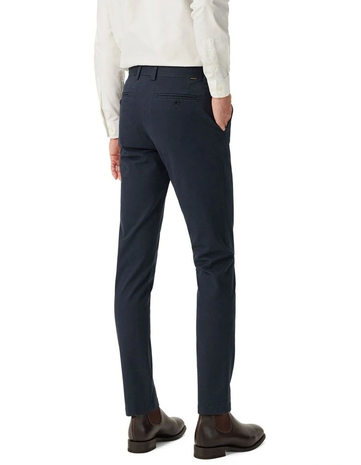 Coolac Stretch Cotton Chino Pant in Navy image 2