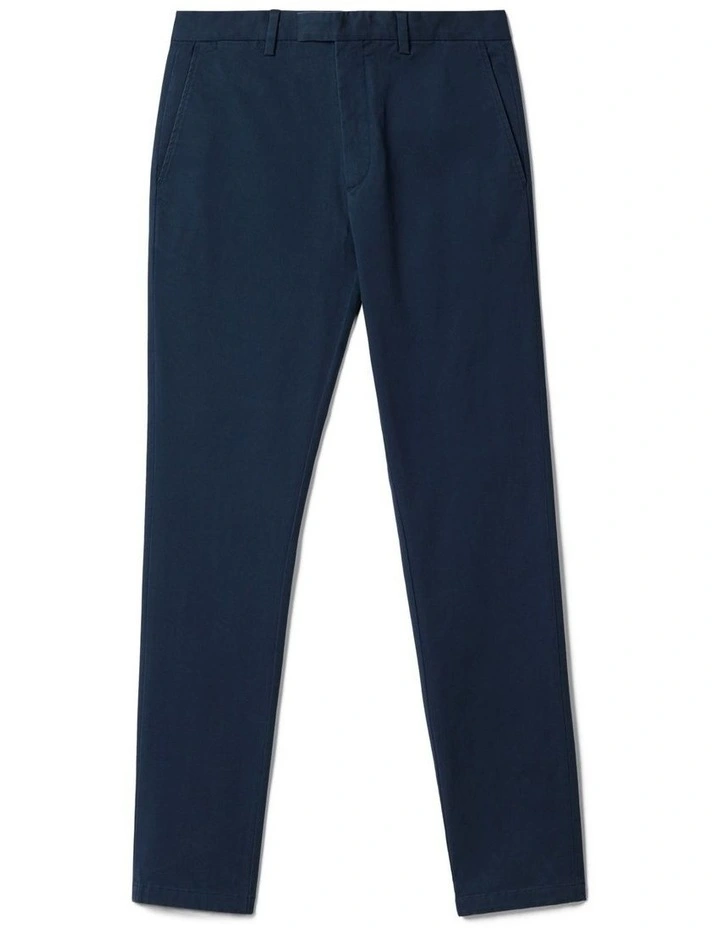 Coolac Stretch Cotton Chino Pant in Navy image 4