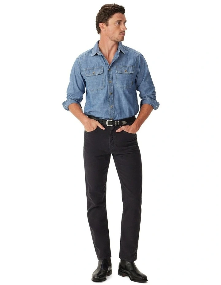 Ramco Stretch Moleskin 5 Pocket Pant in Ink image 3
