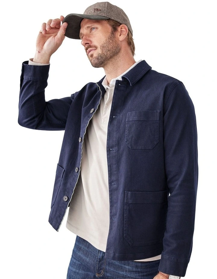 Davies Chore Jacket in Navy image 4