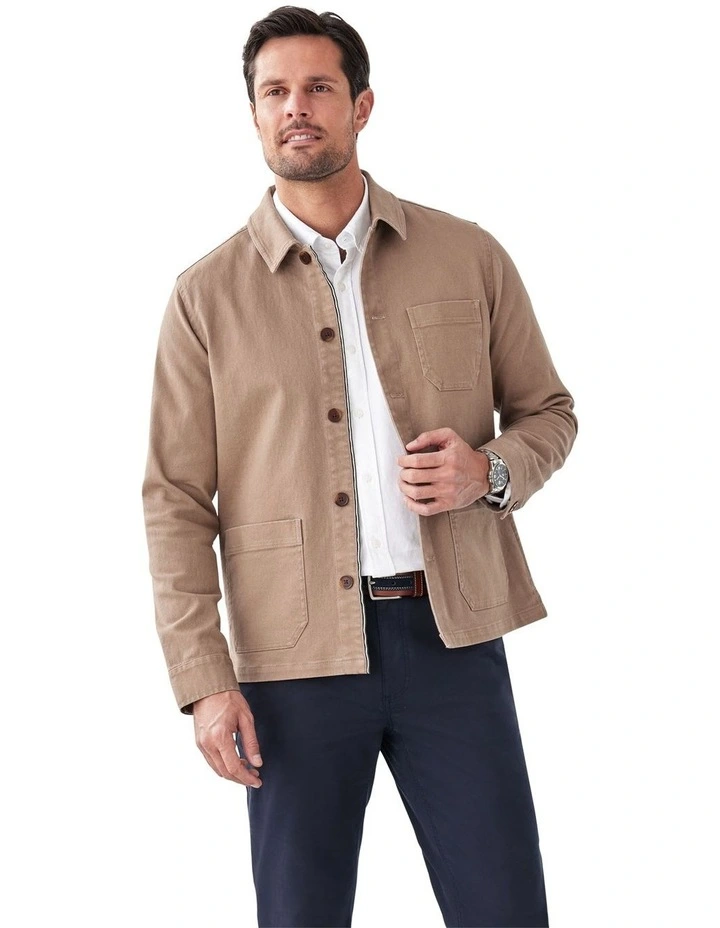 Davies Chore Jacket in Tan image 1