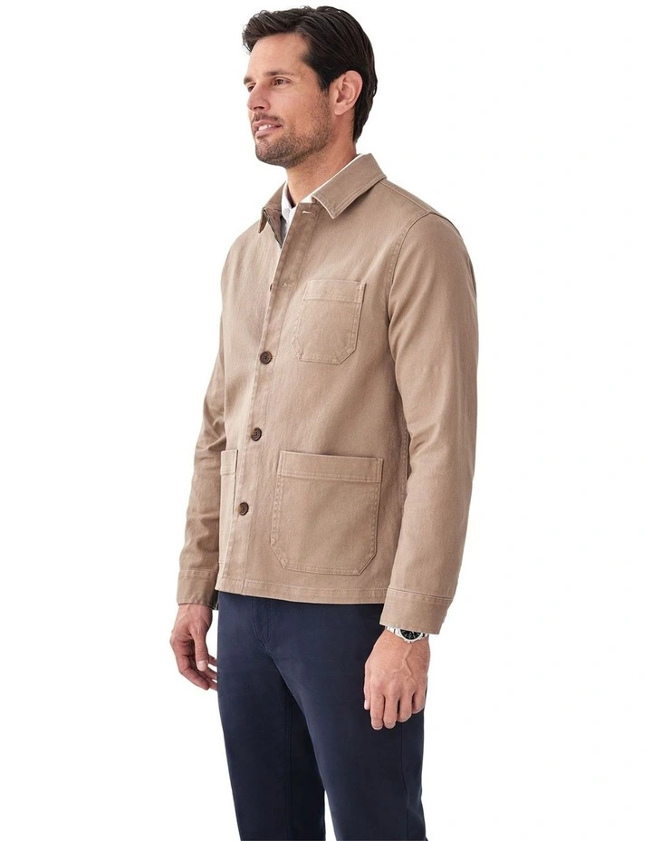 Davies Chore Jacket in Tan image 4