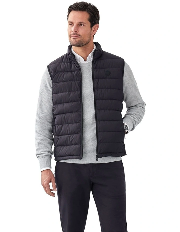 Lightweight Puffer Vest in Black image 1