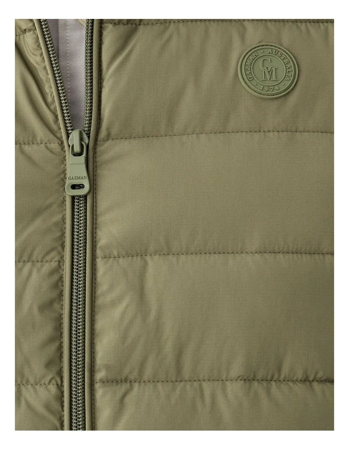 Lightweight Puffer Vest in Khaki image 6