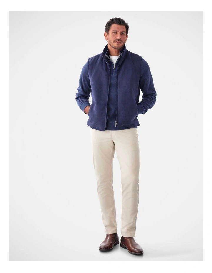 Mock Suede Vest in Navy image 5