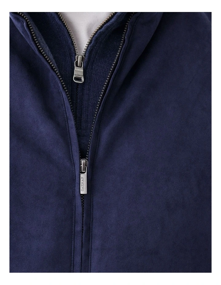 Mock Suede Vest in Navy image 6