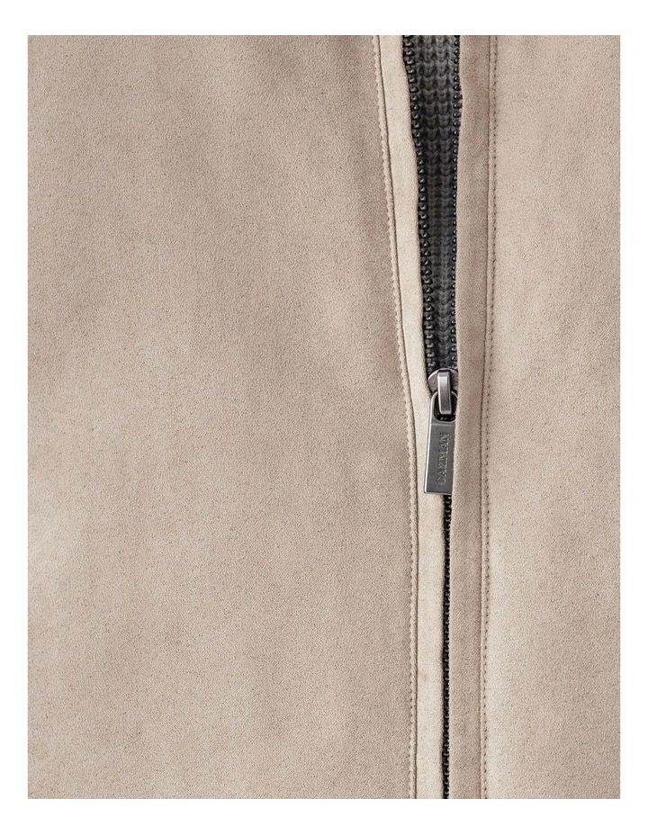 Mock Suede Vest in Stone image 6