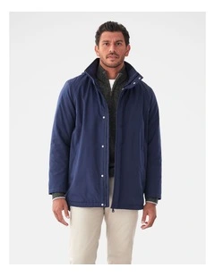 Stadium Hooded Jacket in Navy