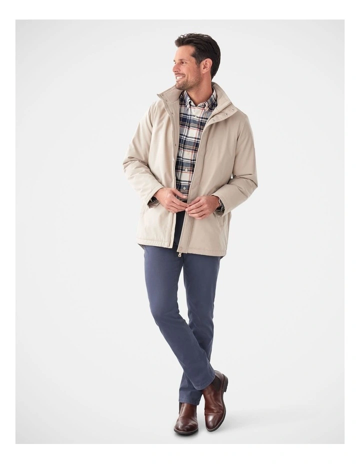 Stadium Hooded Jacket in Stone image 5