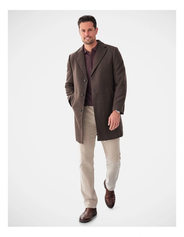 Collins Overcoat in Chocolate image 5