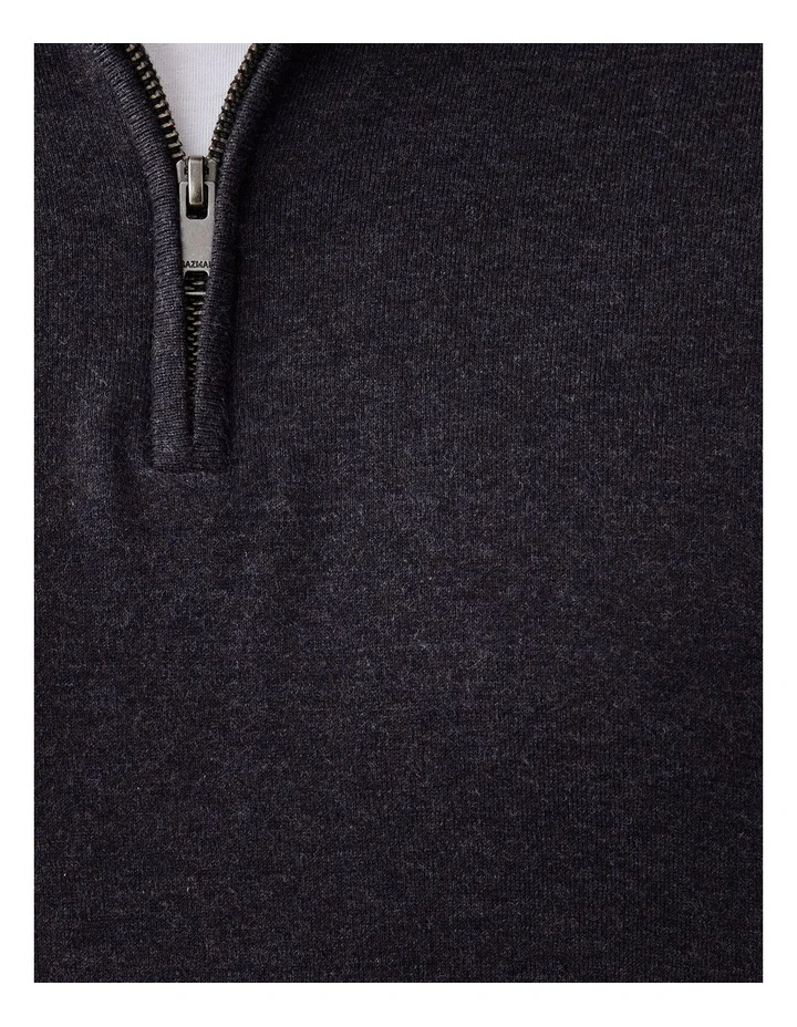 High Flex Half Zip Knit Jacket in Charcoal image 6