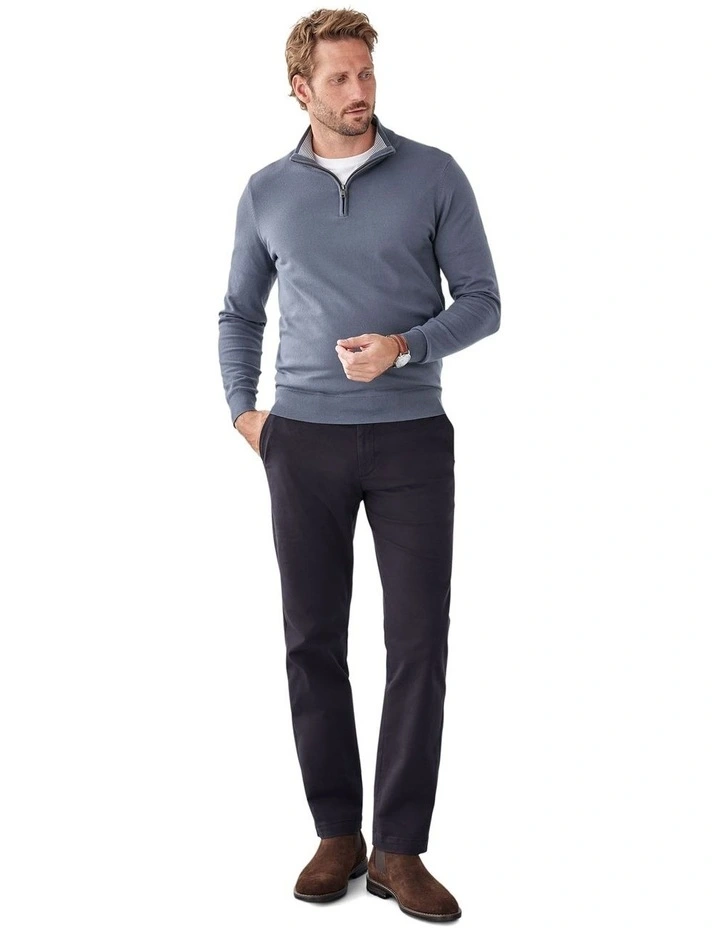 High Flex Half Zip Knit T-shirt in Mid Grey image 5