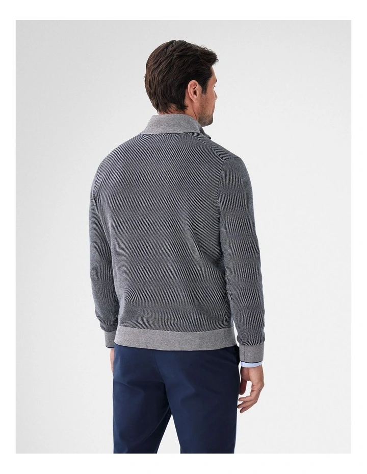 High Flex Twill Half Zip Knit in Navy image 2