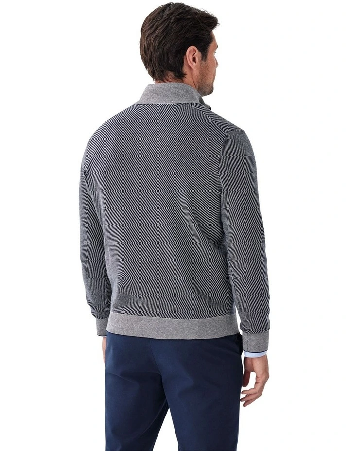 High Flex Twill Half Zip Knit in Navy image 2