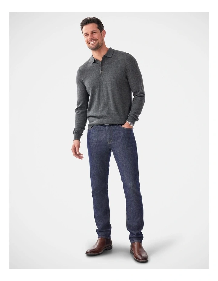 Merino Knit Polo Dark Khaki image 5