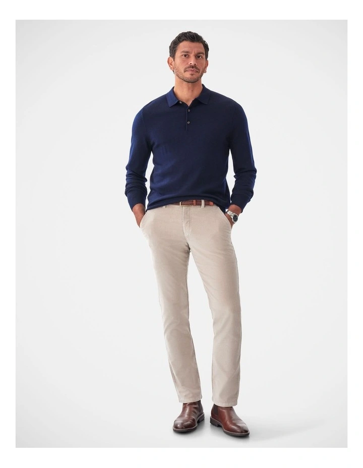 Merino Knit Polo Navy image 5