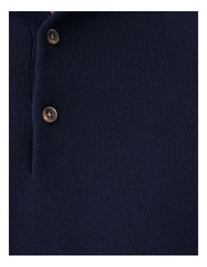 Merino Knit Polo Navy image 6