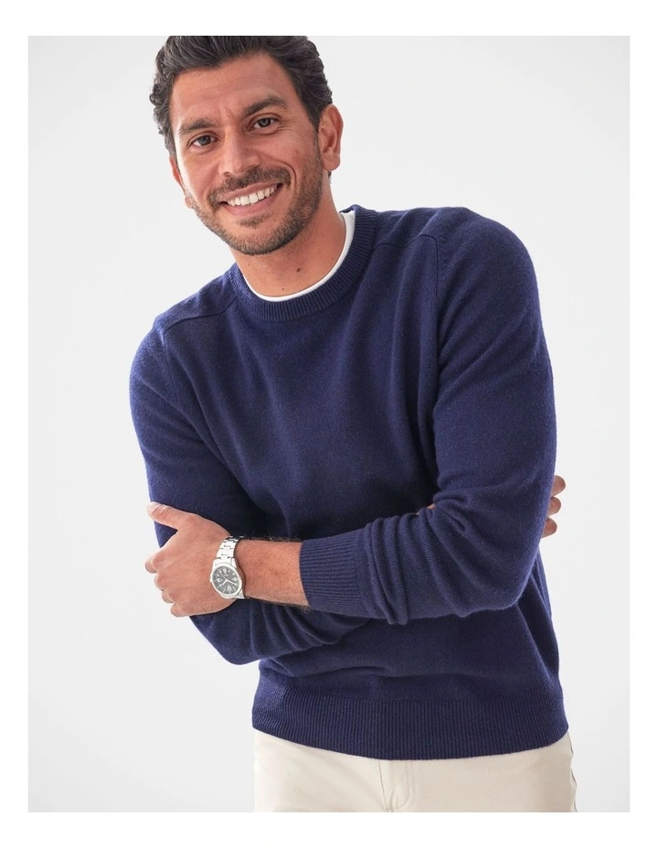 Lambswool Crew Navy image 3