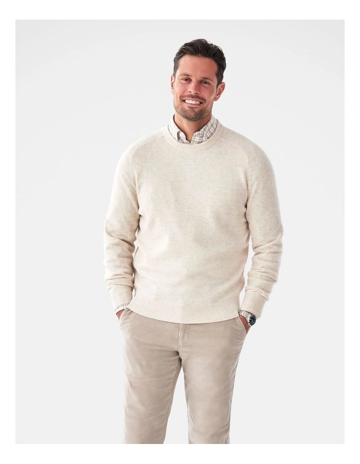 Lambswool Crew Ecru image 1