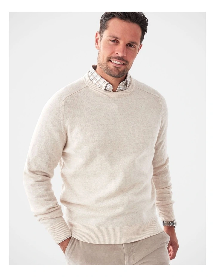 Lambswool Crew Ecru image 3