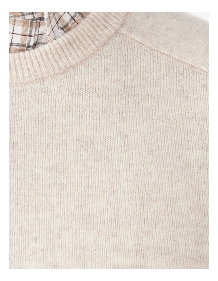 Lambswool Crew Ecru image 6
