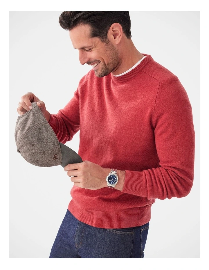 Lambswool Crew Red image 3