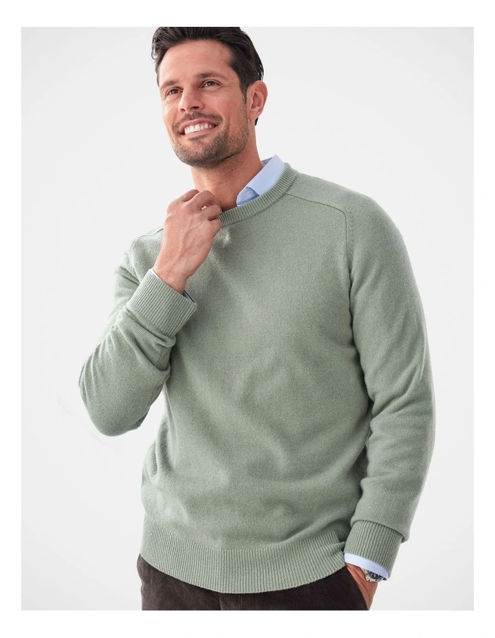 Lambswool Crew Sage image 3