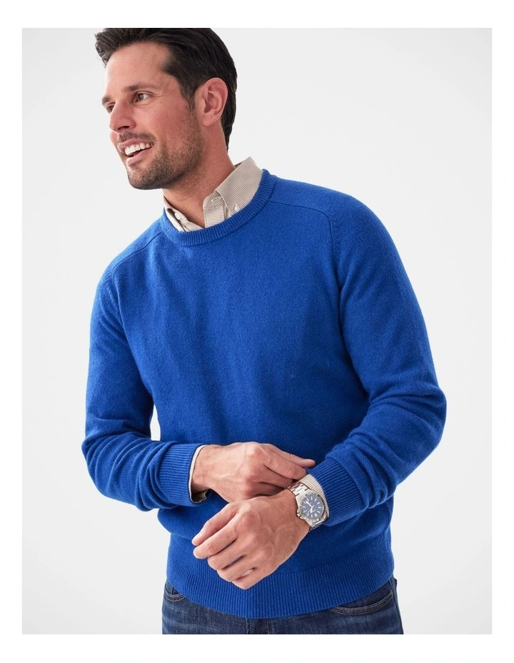 Lambswool Crew Cobalt image 3