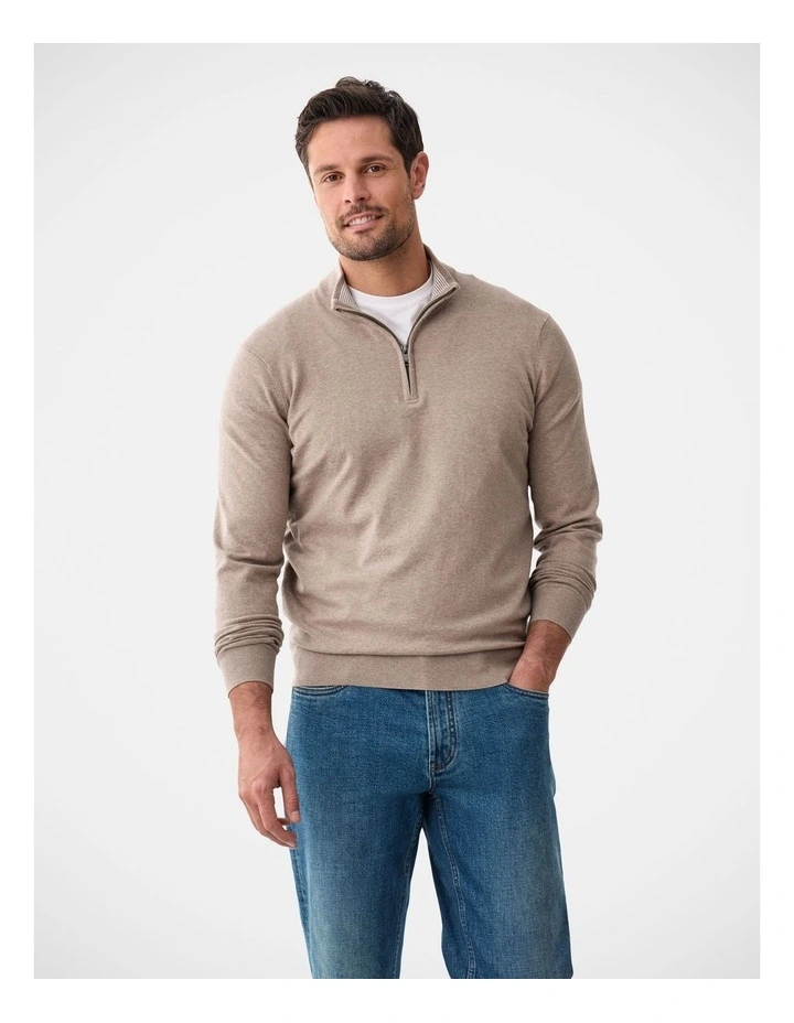 High Flex Half Zip Mocha image 1