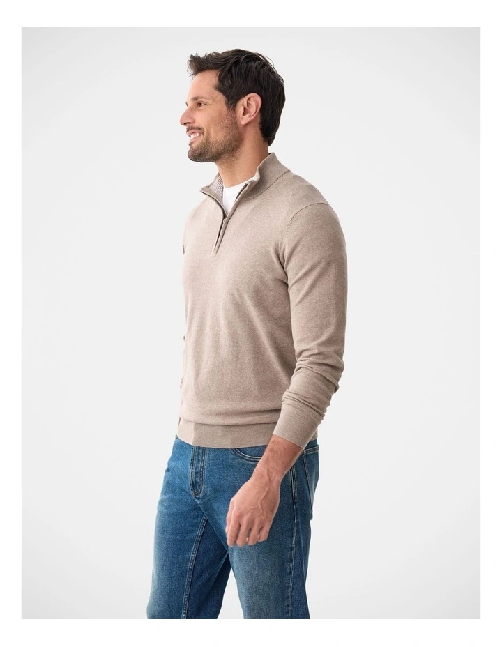 High Flex Half Zip Mocha image 4